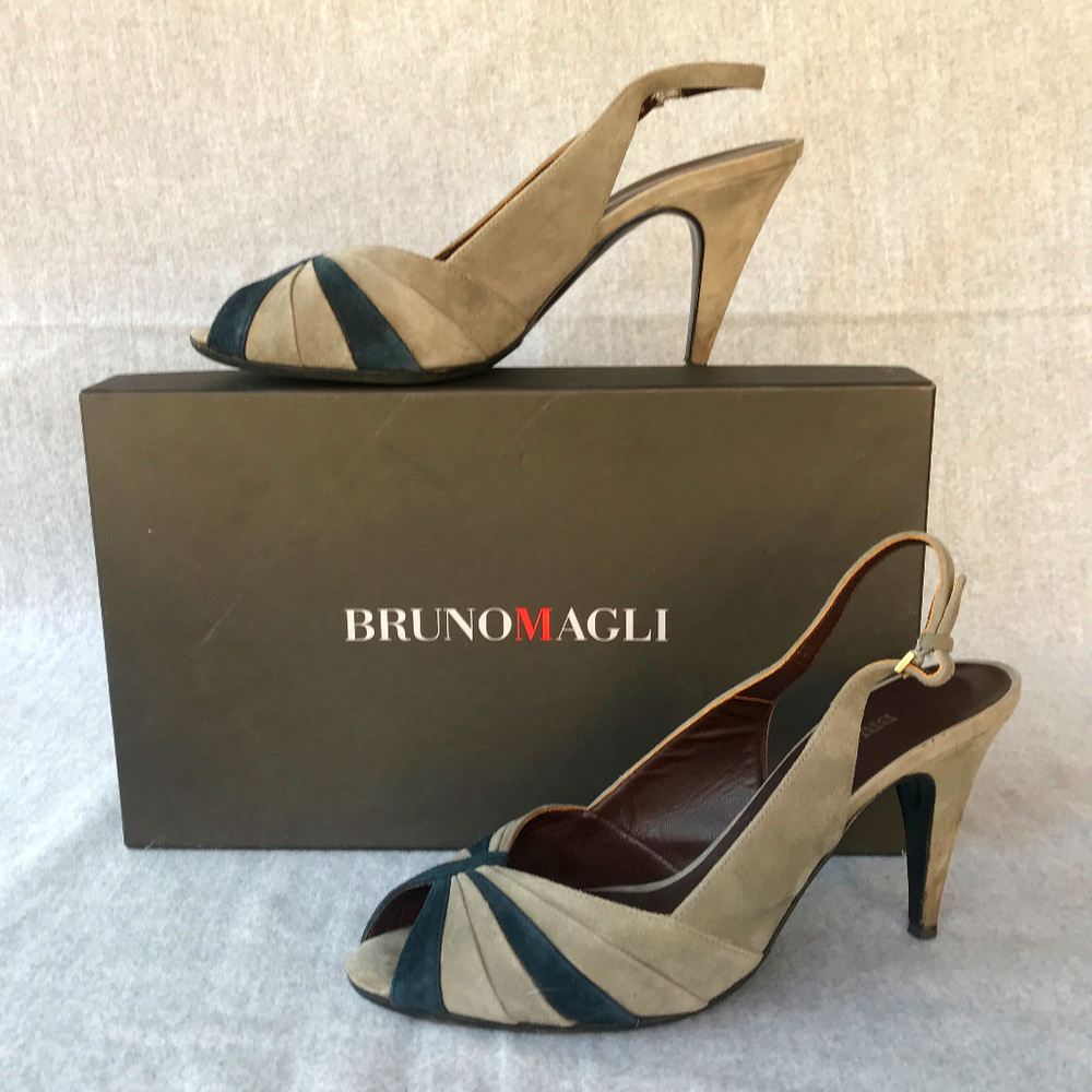 Bruno Magli Peep Toe Slingback Heels